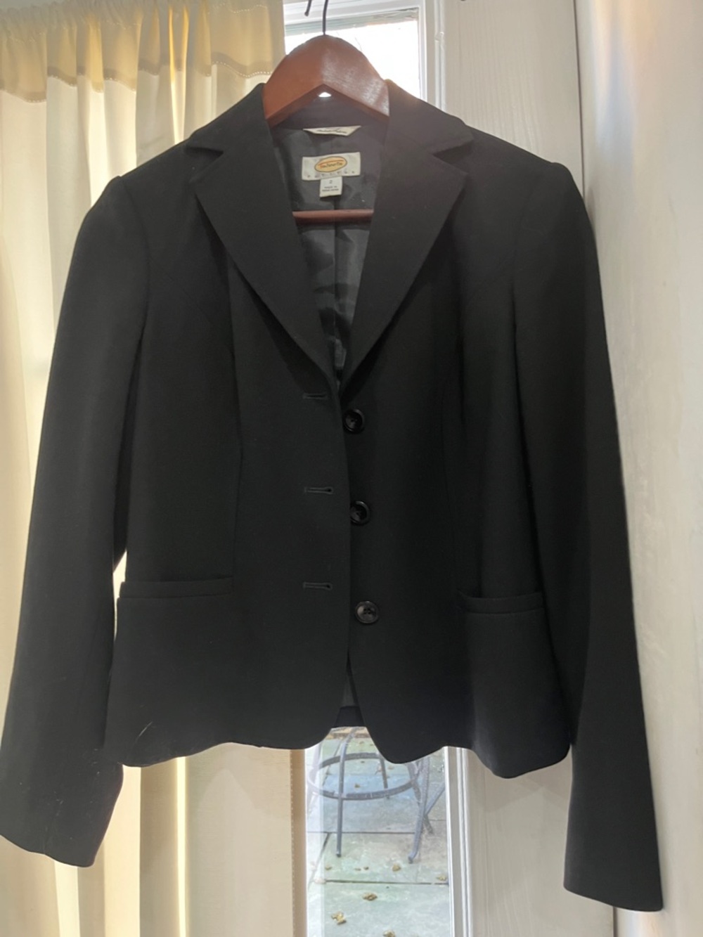 Talbots Black Women's Petite Blazer - Classic Tailored Jacket
